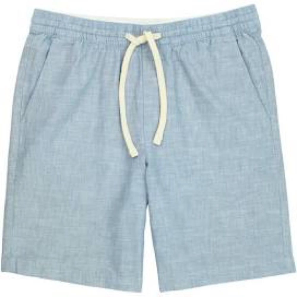 banana republic blue 9” oxford drawstring shorts